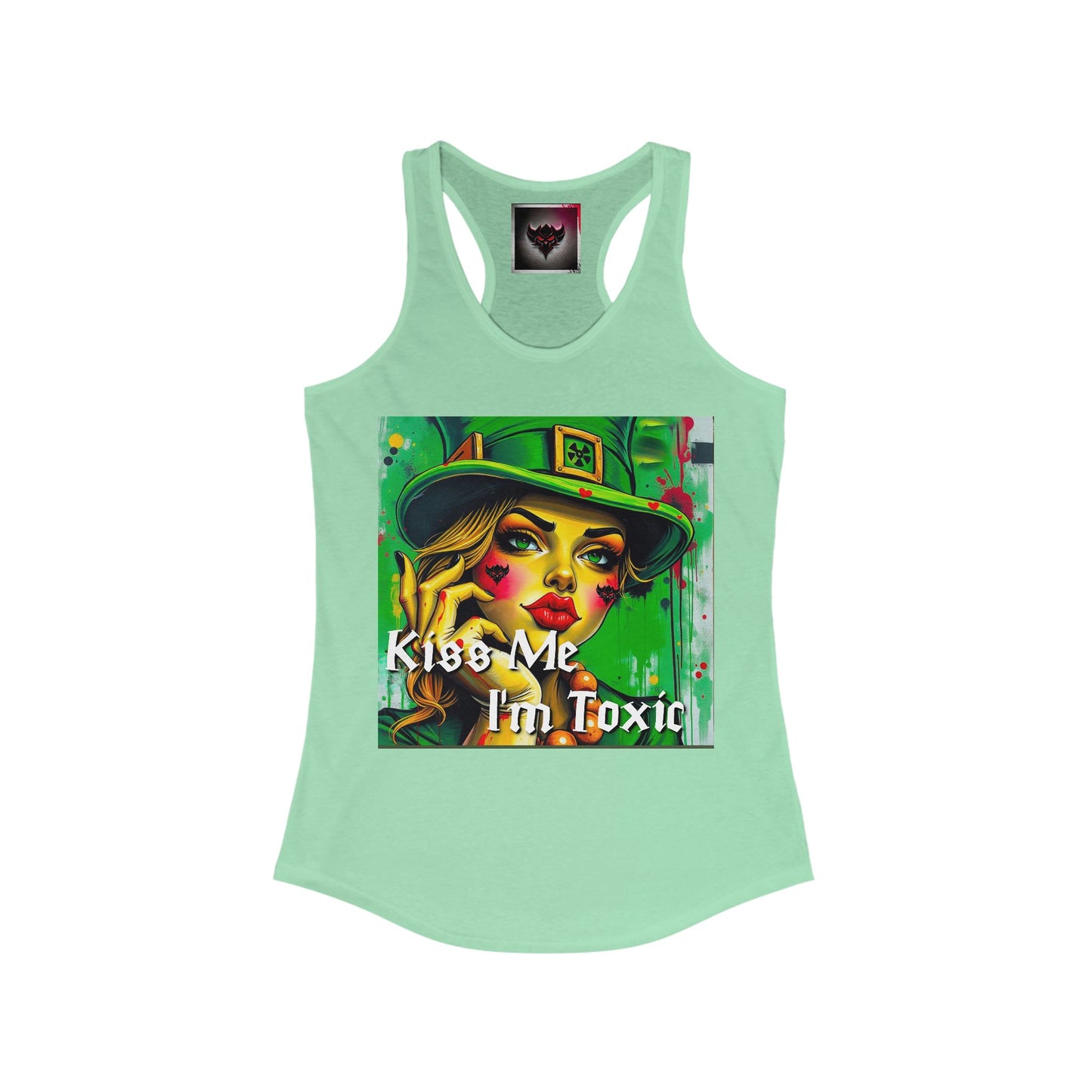 "Kiss Me I'm Toxic" Women's Racerback Tank - St. Patrick's Day Top