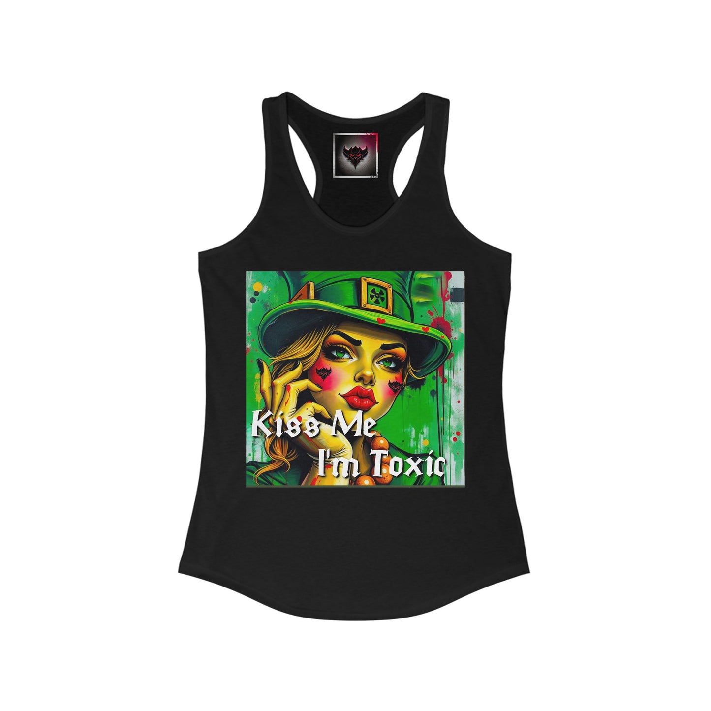 "Kiss Me I'm Toxic" Women's Racerback Tank - St. Patrick's Day Top