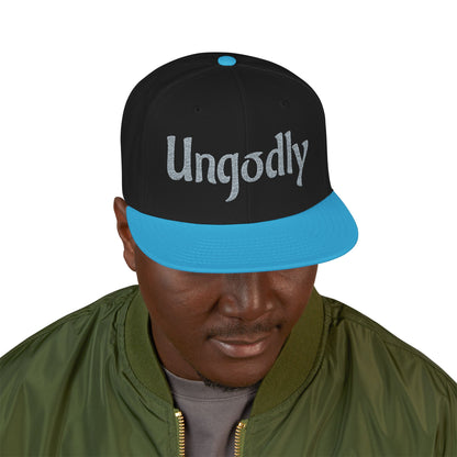 Embroidered Snapback Hat — Retro Sparkle Script