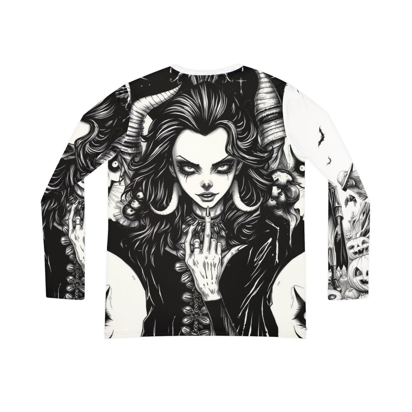 Gothic Women's Long Sleeve Shirt, Dark Aesthetic Top, Alternative Fashion Tee, Witchy Apparel, Unique Gift for Her, Statement V-neck