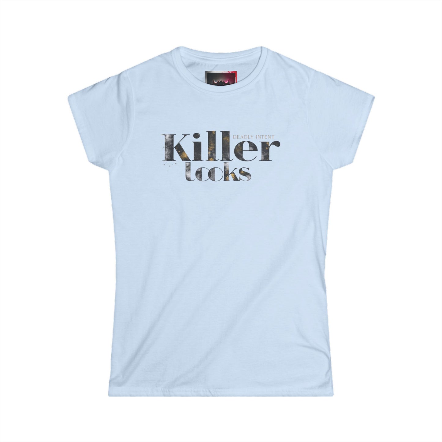 "Killer Looks Deadly Intent" Women's Softstyle Tee | Chic Everyday Top, Casual Wear, Gift for Her, Trendy Fashion Tee, Stylish Graphic Shirt