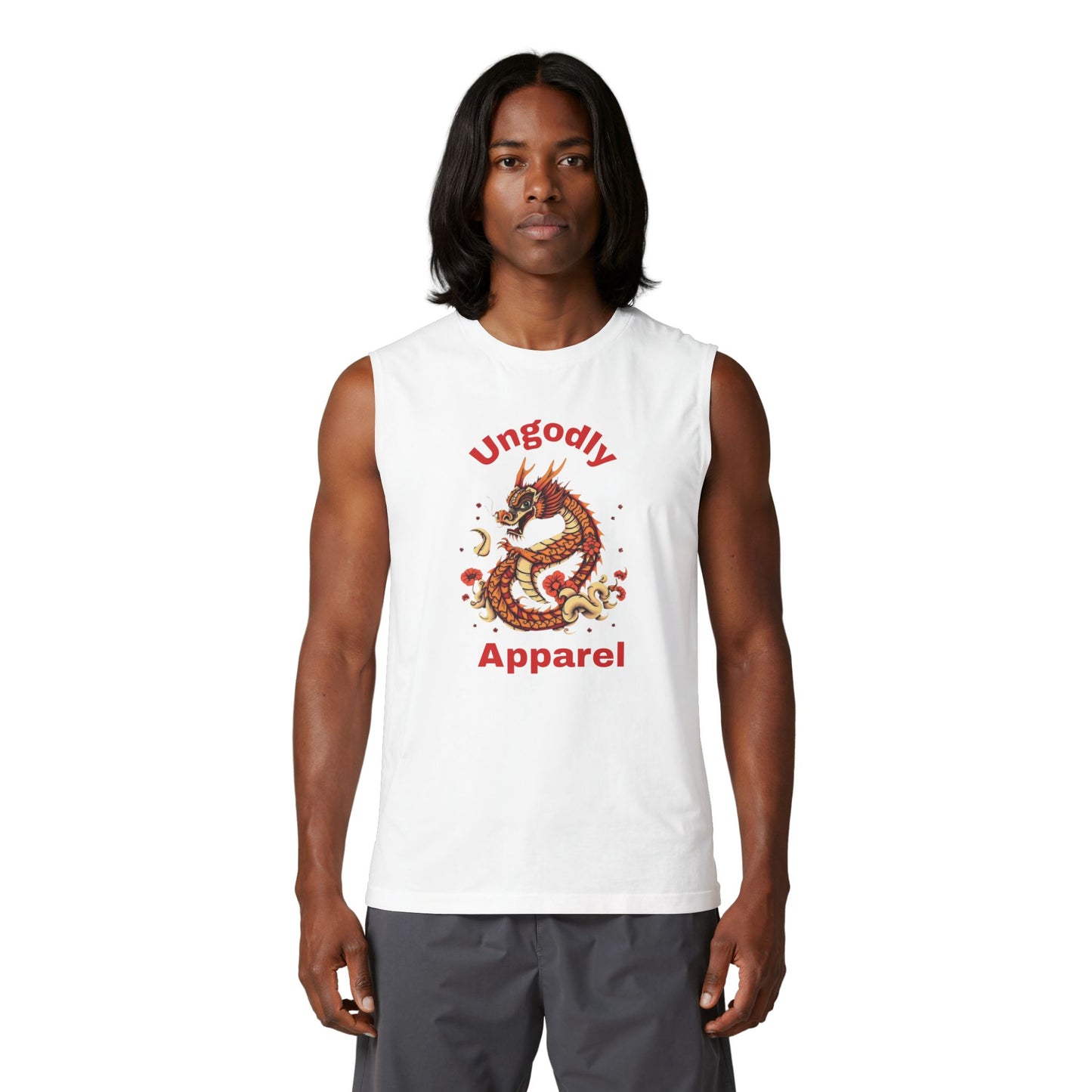 Dragon Muscle Tank — 'Ungodly Apparel' Vintage Oriental Dragon Graphic