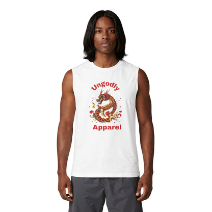 Dragon Muscle Tank — 'Ungodly Apparel' Vintage Oriental Dragon Graphic