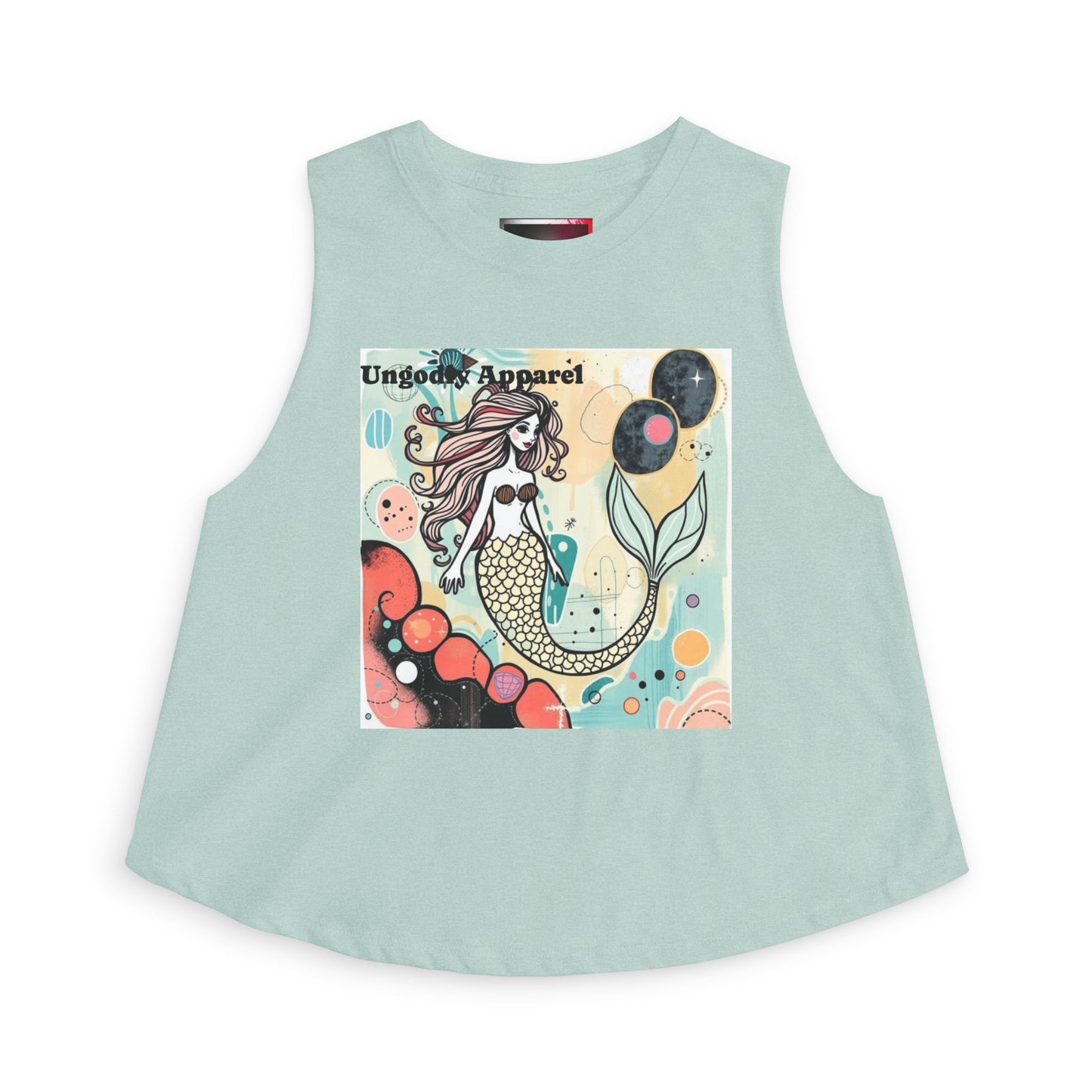 Mermaid Graphic Crop Top — Cute Whimsical Sea Girl Tank for Summer