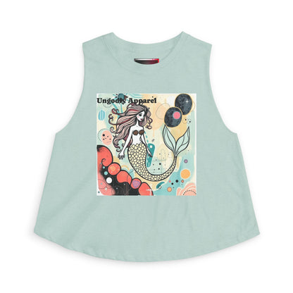 Mermaid Graphic Crop Top — Cute Whimsical Sea Girl Tank for Summer