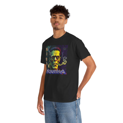 "High and Haunted" Frankenstein Tee, Unisex Graphic Shirt, Halloween Apparel, Spooky Gift, Horror Movie Merchandise, Party Outfit