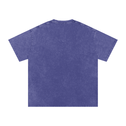 Snow Washed "Ungodly Puzzle" Oversized Cotton T-Shirt