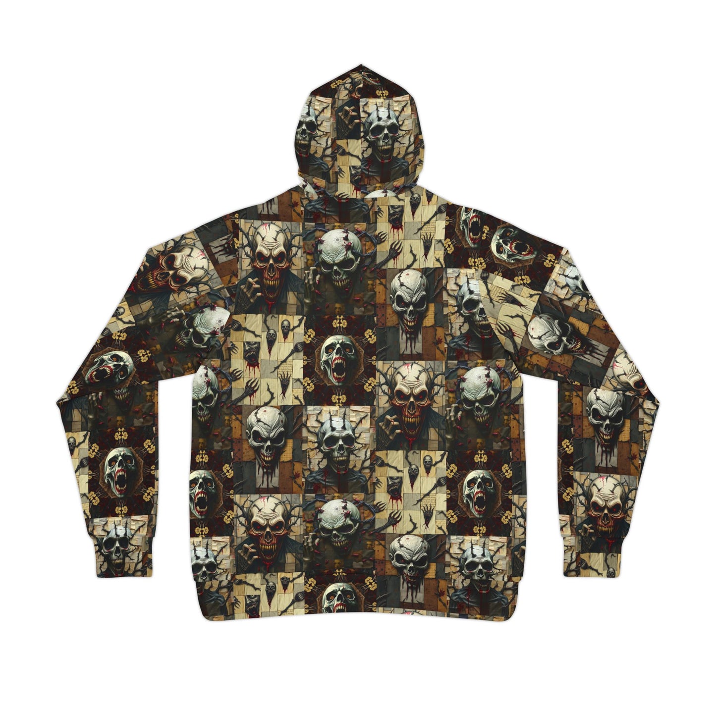 Rebellious Halloween Graphic Hoodie - Sporty Horror Sweatshirt for Streetwear Lovers, Perfect for Gym, Casual Outfits, or Gift Ideas