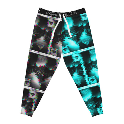"Ungodly Blur" Urban Graphic Athletic Joggers - Trendy Streetwear for Active Lifestyles