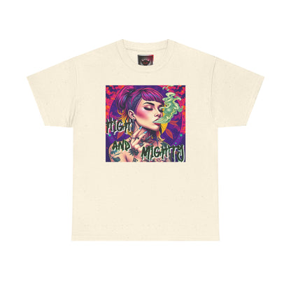 Chic Unisex Heavy Cotton Tee - 'High and Mighty' Graphic Shirt for Trendsetters