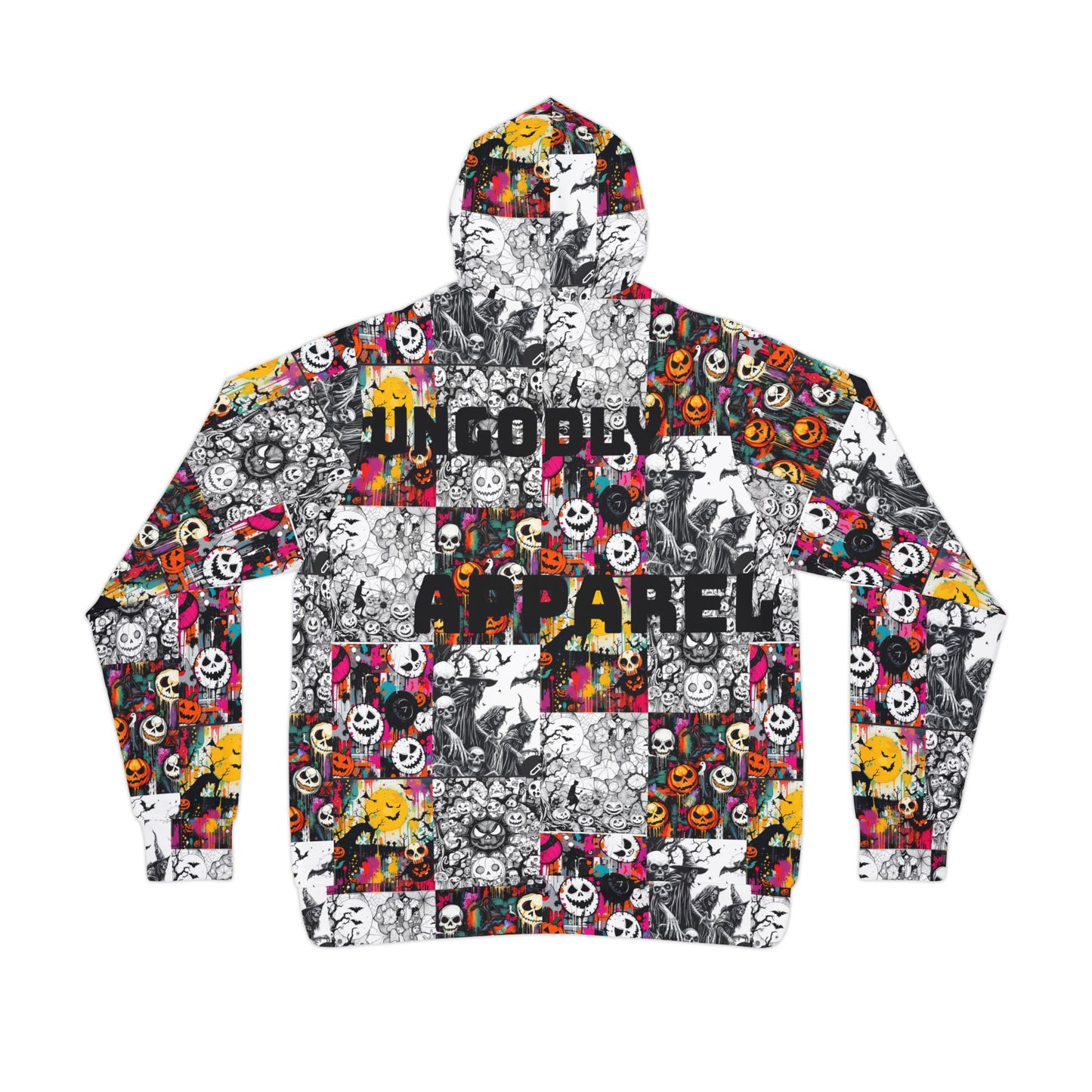 Horror Patchwork Style Hoodie
