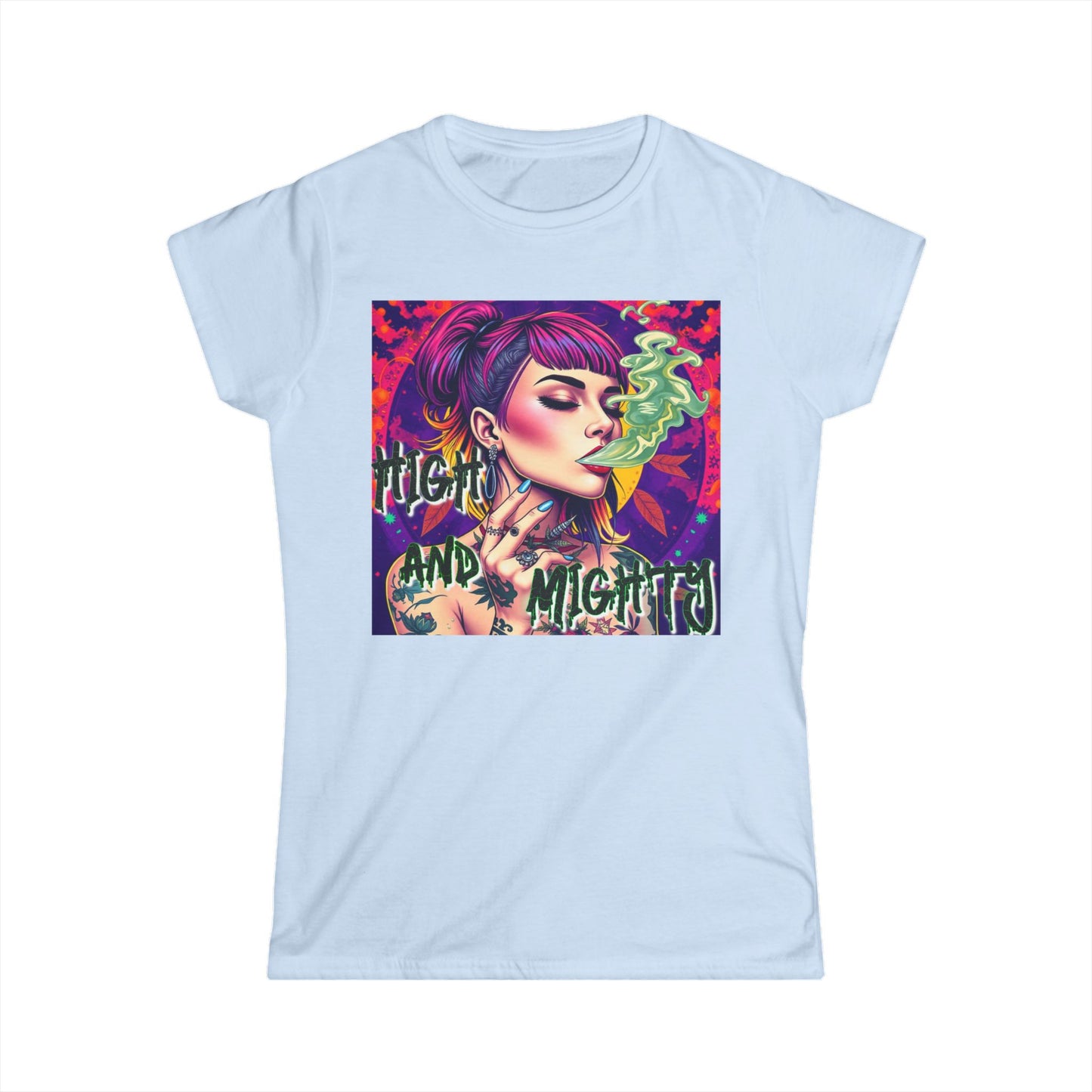 Women’s Softstyle Tee - "High and Mighty" Graphic Shirt for Confident Souls