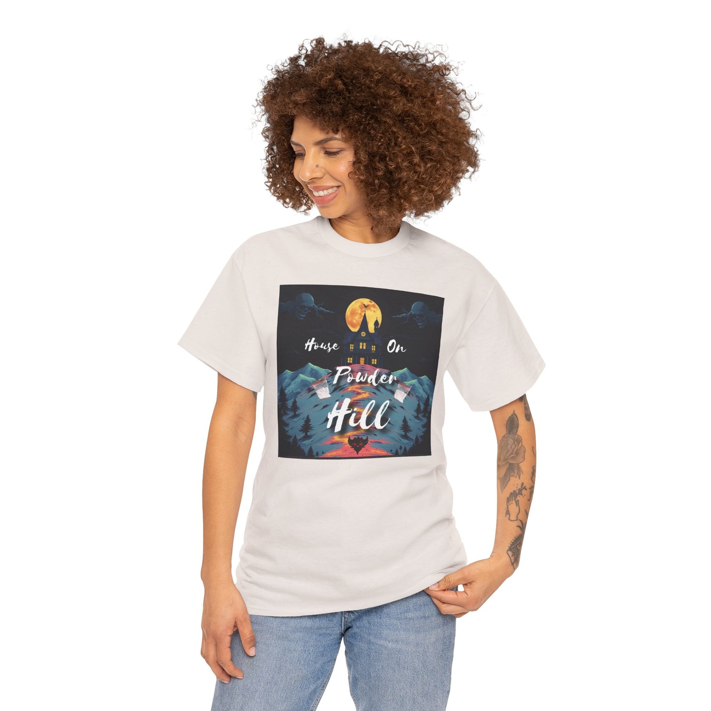 "House on Powder Hill" Inspirational Nature Tee, Adventure Shirt, Mountain Lover Gift, Outdoor Graphic Tee, Travel Shirt, Camping Apparel
