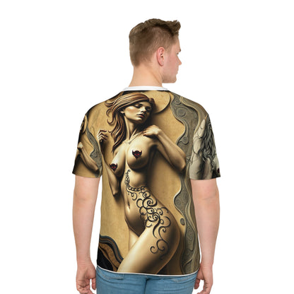 Artistic "Ungodly Goddess" Nude Loose T-Shirt - Unique Graphic Tee for Creative Souls