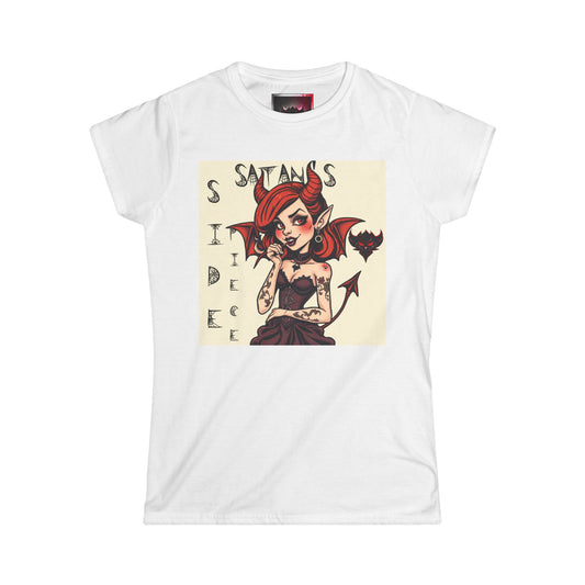 "Satan's Side Piece" Women's Tee - Edgy Graphic T-Shirt, Alternative Fashion, Gift for Her, Halloween, Birthday, Casual Wear