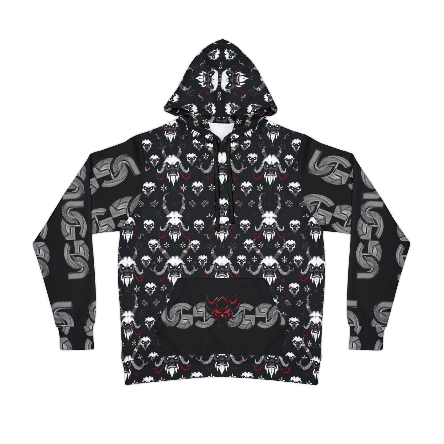 Krampus Athletic Hoodie — All-Over Print Gothic Sportswear