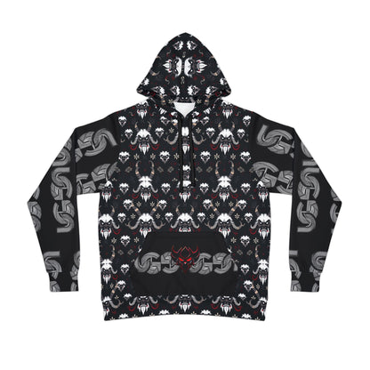 Krampus Athletic Hoodie — All-Over Print Gothic Sportswear