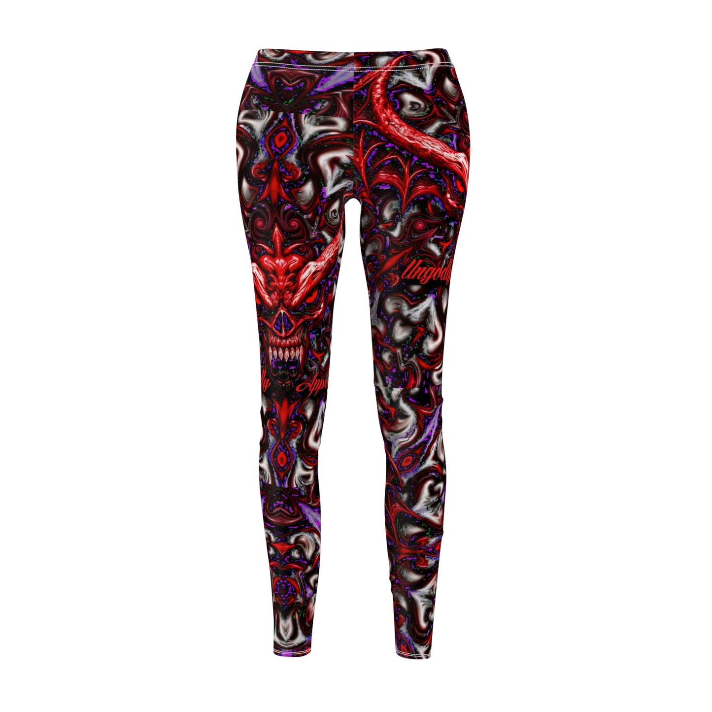 "Chill of Darkness" Vibrant Artistic Patterned Leggings – Perfect for Casual Wear or Festivals