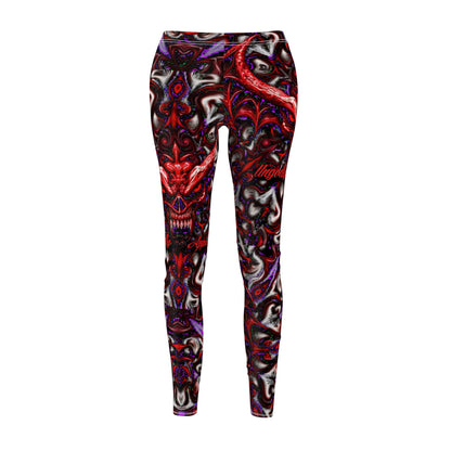 "Chill of Darkness" Vibrant Artistic Patterned Leggings – Perfect for Casual Wear or Festivals