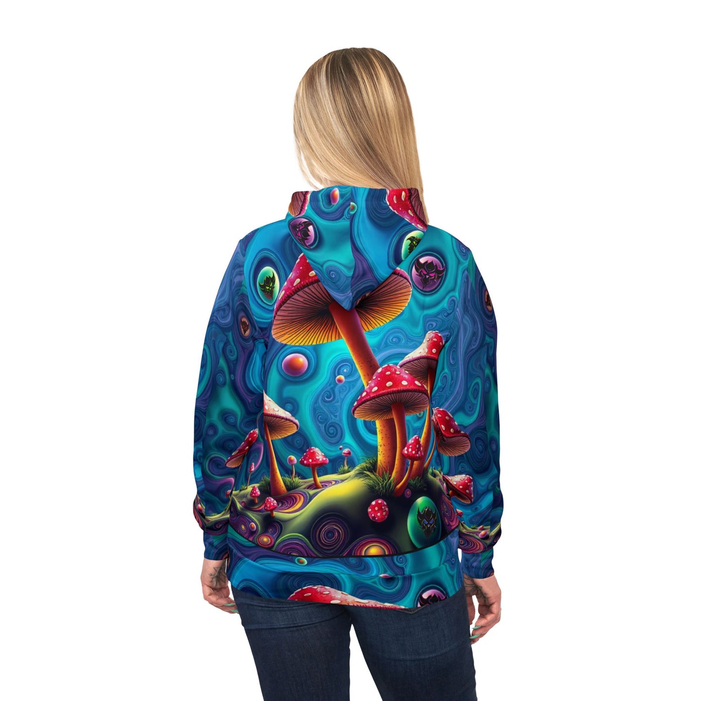Psychedelic Mushroom Athletic Hoodie - Vibrant Outdoor Style