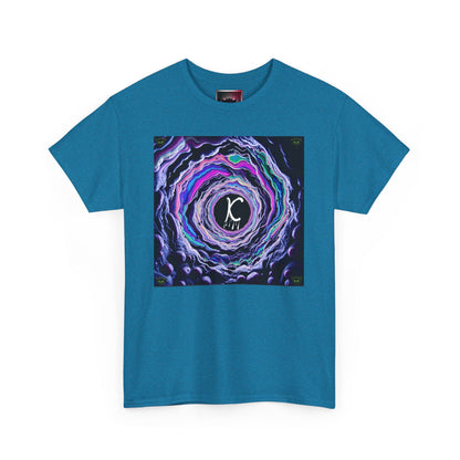 "K-Hole" Unisex Heavy Cotton Tee - Cosmic Swirl Graphic Tee for Trendy Vibes
