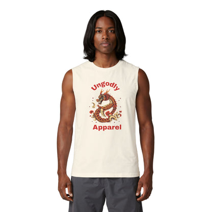 Dragon Muscle Tank — 'Ungodly Apparel' Vintage Oriental Dragon Graphic