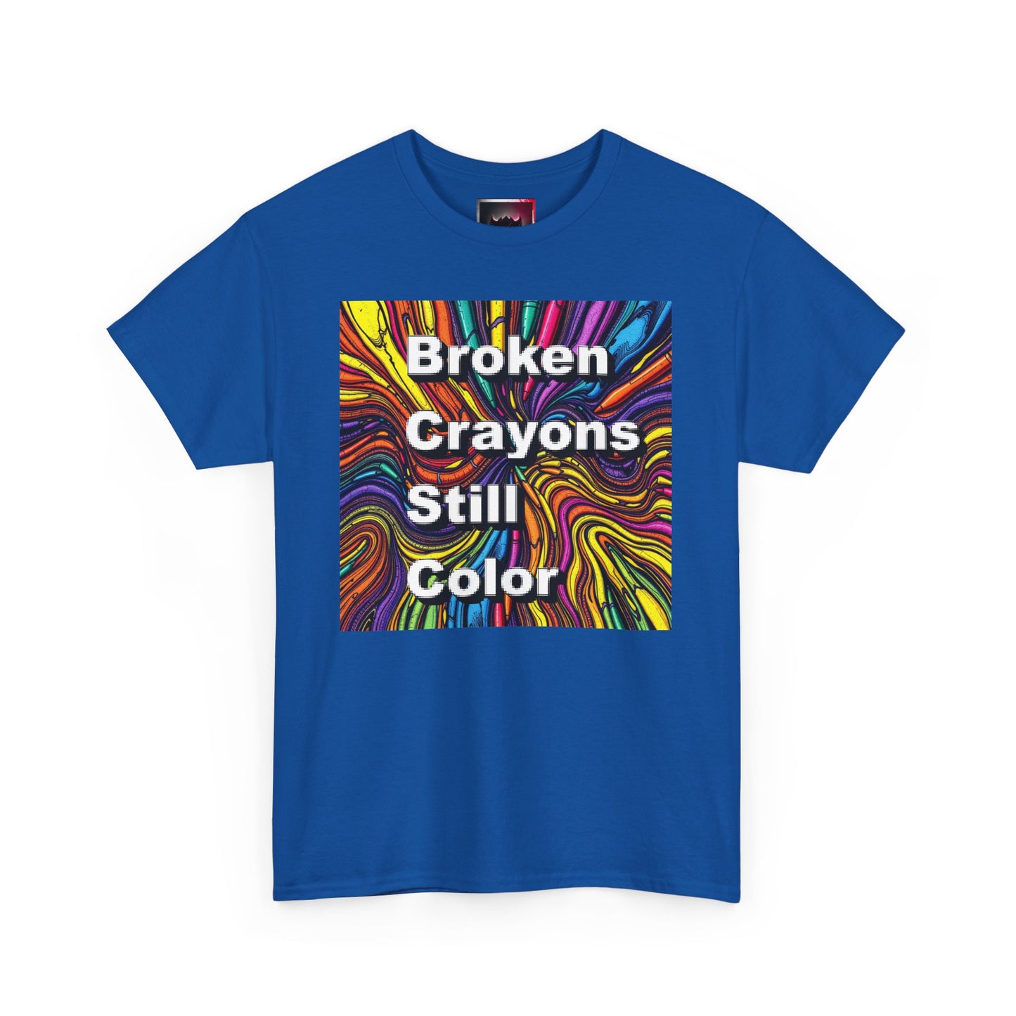 Inspirational Unisex Heavy Cotton Tee - 'Broken Crayons Still Color'