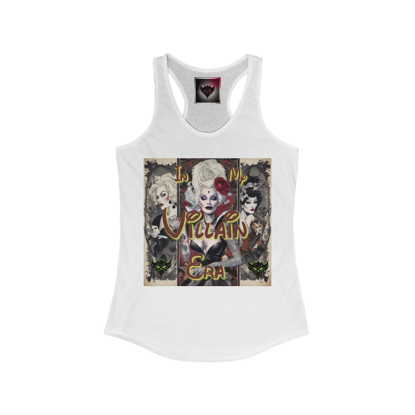 Gothic Villains Racerback Tank, Halloween Top, Edgy Summer Wear, Graphic Tee, Casual Fashion, Statement Outfit