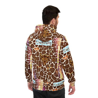 "Ungodly Giraffe" Wildlife Print Athletic Hoodie for Nature Lovers