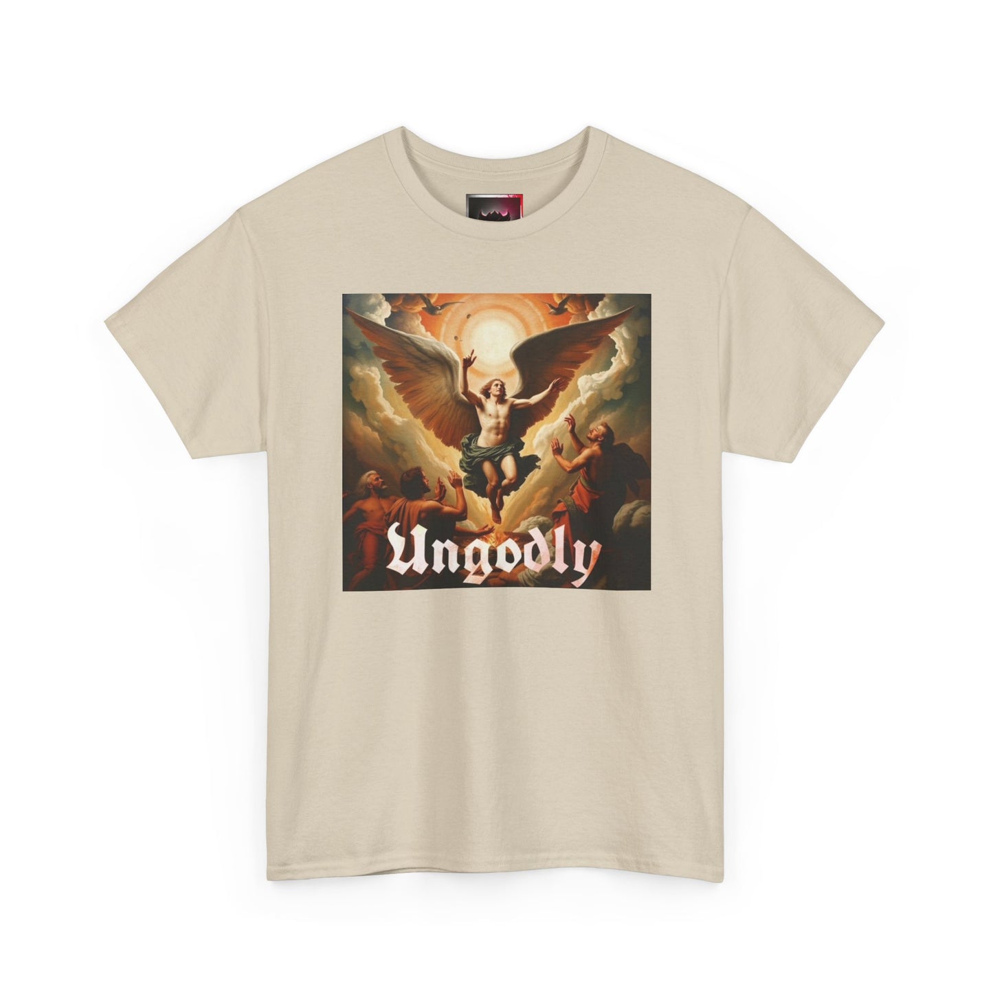 "Lucifer Cast Out of Heaven" Graphic Tee — Gothic Vintage Religious Art T-Shirt