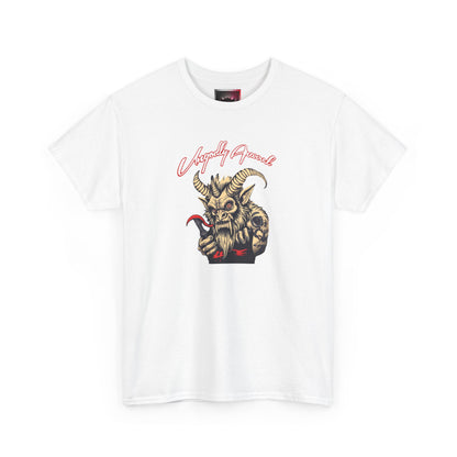 Krampus Graphic Tee — 'Krampusly Obsessed' Horned Demon Holiday T-Shirt