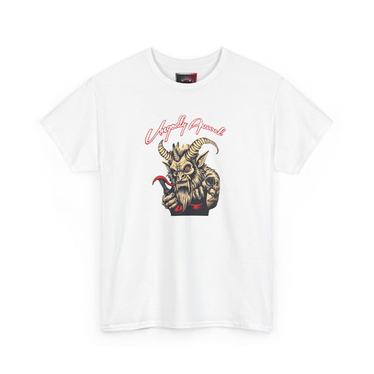 Krampus Graphic Tee — 'Krampusly Obsessed' Horned Demon Holiday T-Shirt