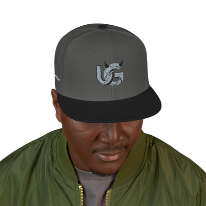Embroidered 'UG' Snapback Hat — Streetwear Flat Brim Cap