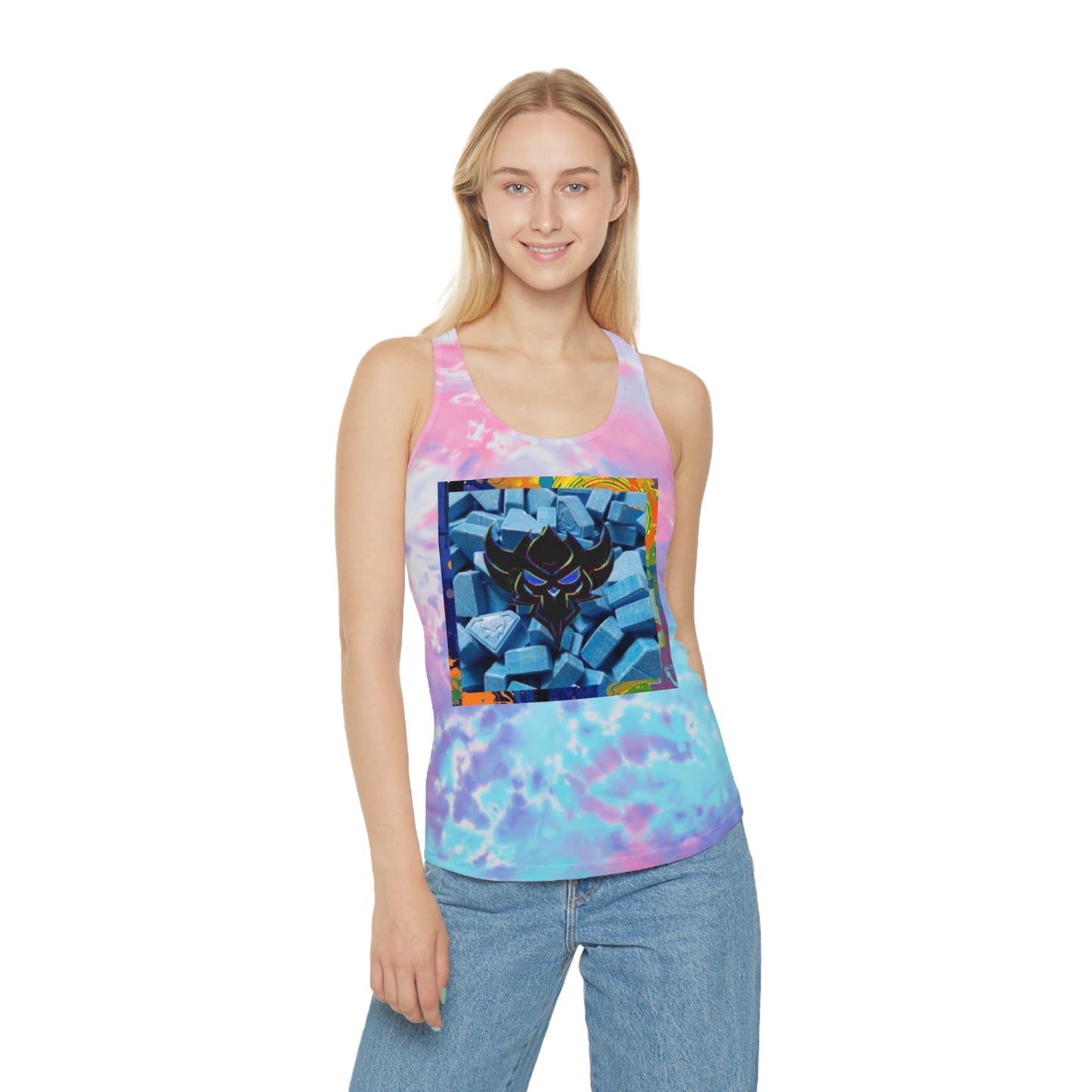 "Ungodly x Apparel Blues" Chill Vibes Tie Dye Tank Top - Perfect for Summer, Festivals, Beach Days, Workout, and Casual Wear