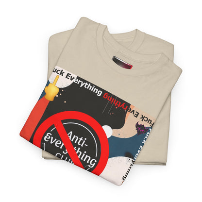"Anti-Everything Club" Unisex Heavy Cotton Tee - Bold Statement Shirt for Casual Wear
