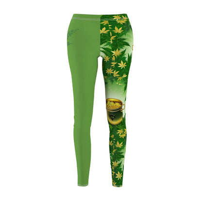 Women's Casual Leggings - St. Patrick's Day Pot of Gold Design