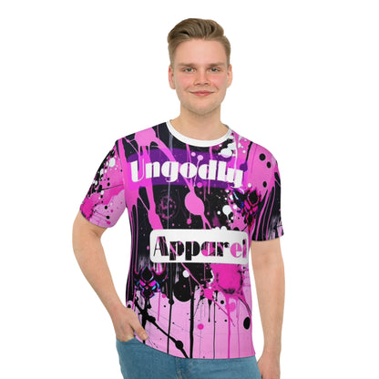 Ungodly Apparel Splatter Print Tee — Pink Gothic Streetwear T-Shirt