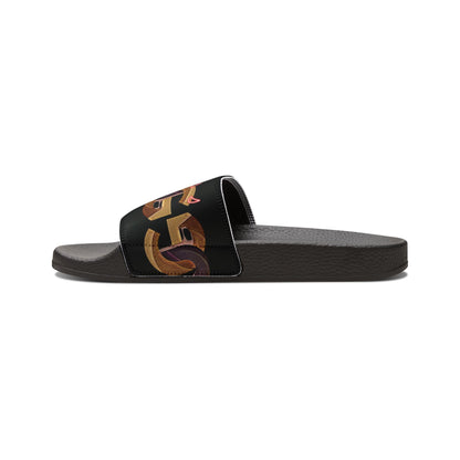 Slide Sandals — Retro "UG" Chain Graphic Pool Slides for Men