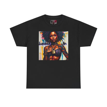 Empowered Art Unisex Heavy Cotton Tee - "Locked In" Design BLK
