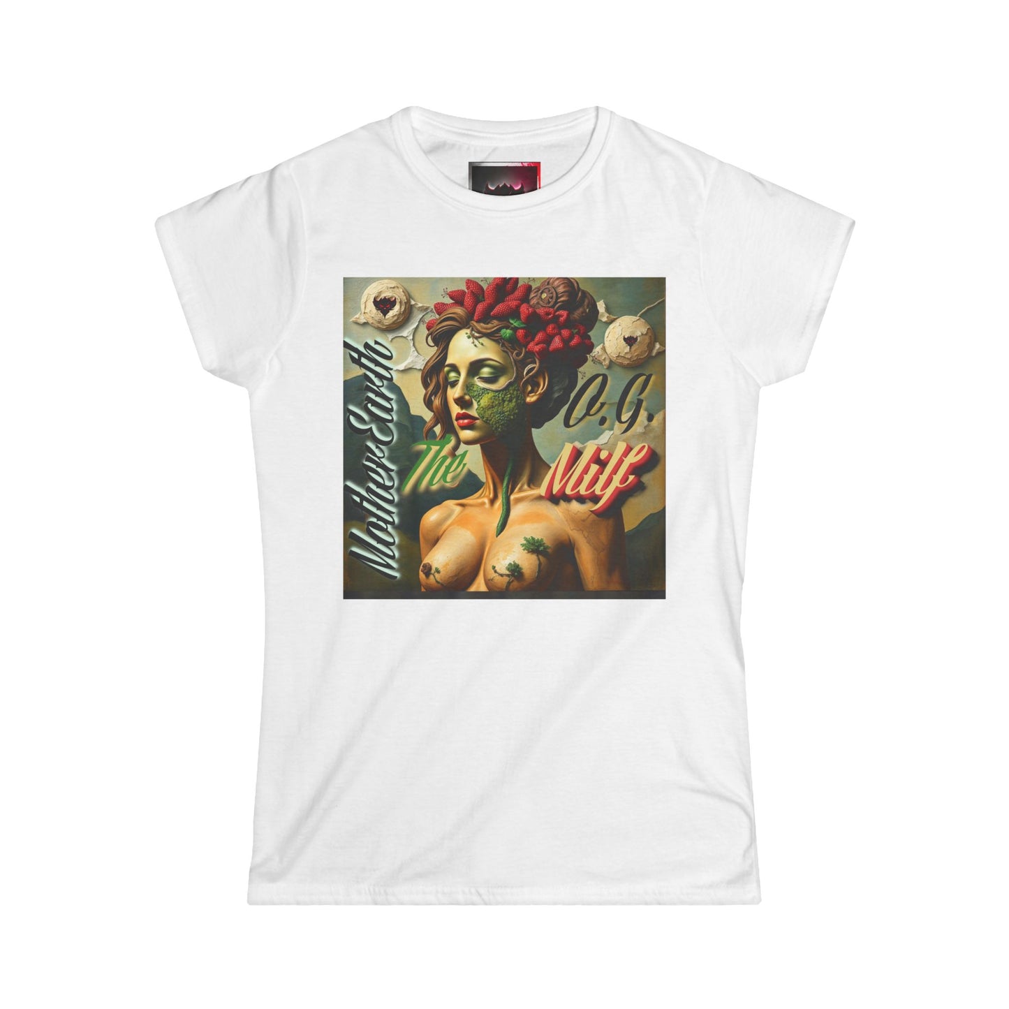 Feminine Art-Inspired Tee with 'Mother Earth: The OG Milf' Design