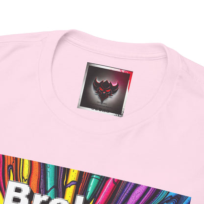 Inspirational Unisex Heavy Cotton Tee - 'Broken Crayons Still Color'