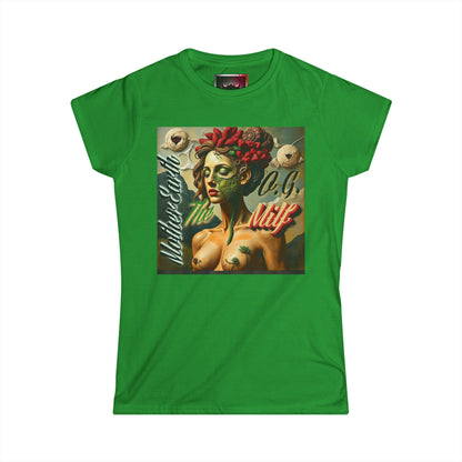 Feminine Art-Inspired Tee with 'Mother Earth: The OG Milf' Design
