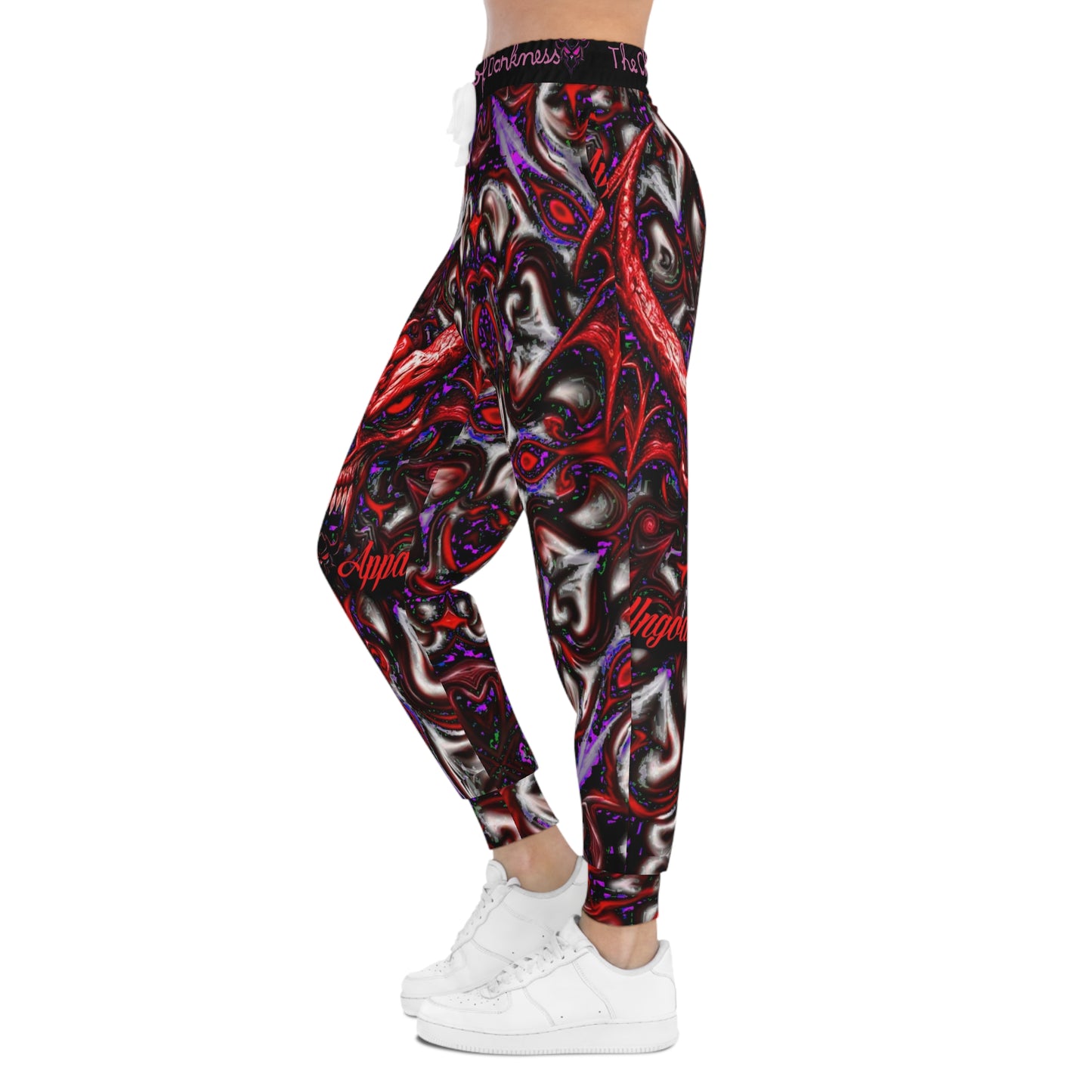"The Chill of Darkness" Ready to Conquer Athletic Joggers – Dark and Edgy Skull Design