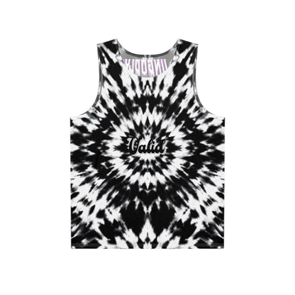 "Valid" Men's Tie-Dye Tank Top, Summer Beachwear, Festival Apparel, Unisex Activewear, Casual Urban Style