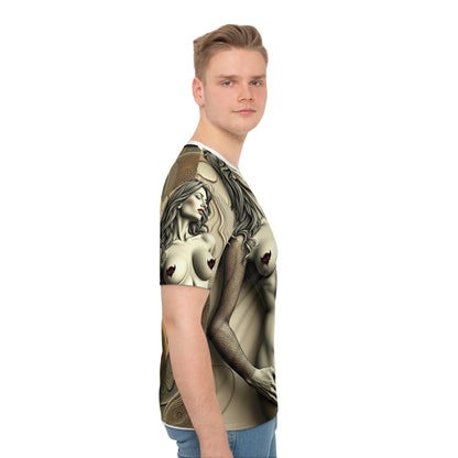Artistic "Ungodly Goddess" Nude Loose T-Shirt - Unique Graphic Tee for Creative Souls