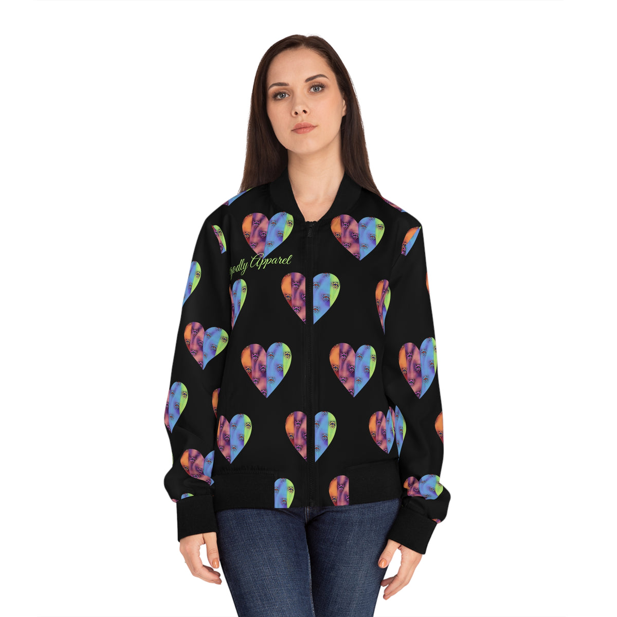 "Ungodly Apparel Heart" Women's Bomber Jacket