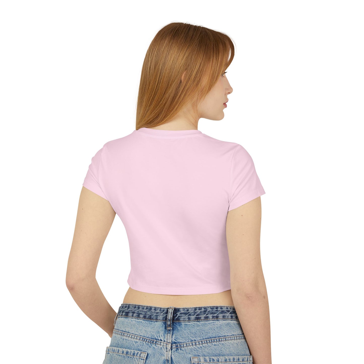 Abstract OK Symbol 666 Portrait Women's Baby Tee - Modern Line Art Face Graphic Crop Top
