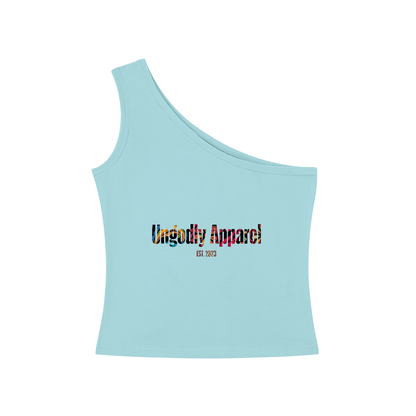"Ungodly Apparel" Women's One-Shoulder Crop T-Shirt