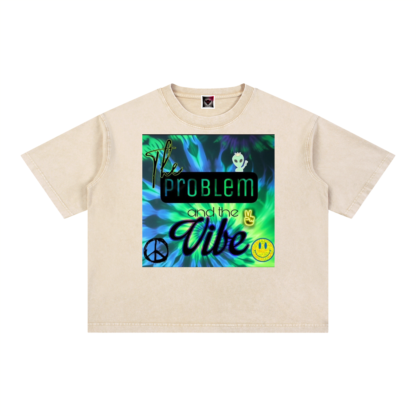 "The Problem and the Vibe" Mineral Wash Boxy Cotton T-Shirt