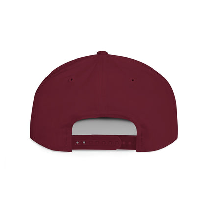 Flat Bill Snapback Hat — Colorful Flame Logo "Ungodly Apparel" Streetwear Cap